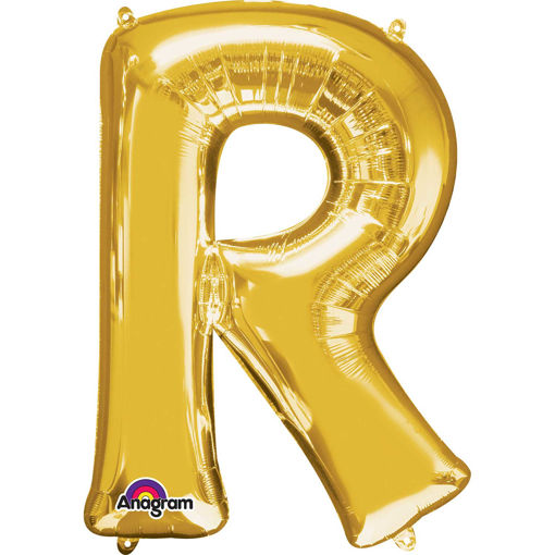Picture of GOLD LETTER R FOIL BALLOON